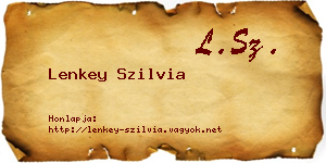 Lenkey Szilvia névjegykártya